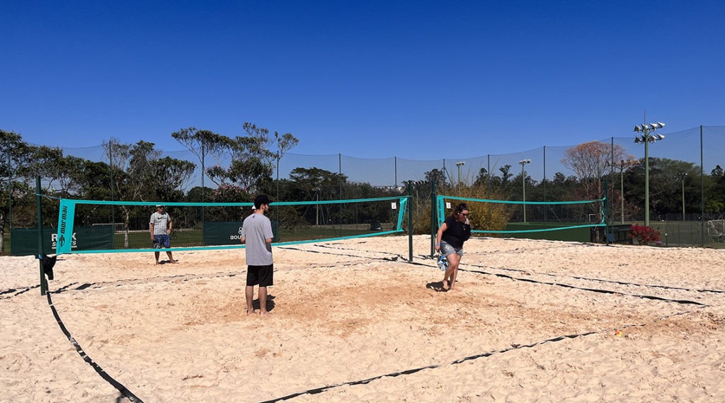 quadras de beach tenis no Bourbon Atibaia